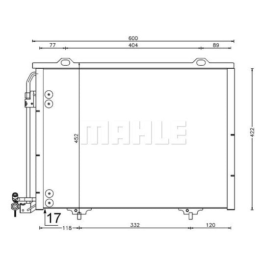 AC 211 001S Condenser, air conditioning