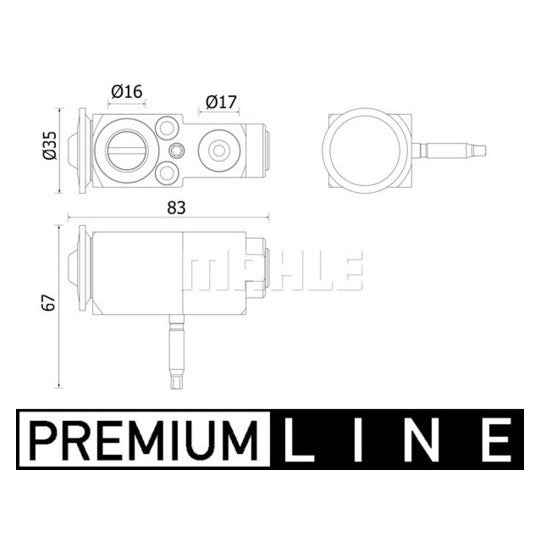 AVE 140 000P Expansion Valve, air conditioning