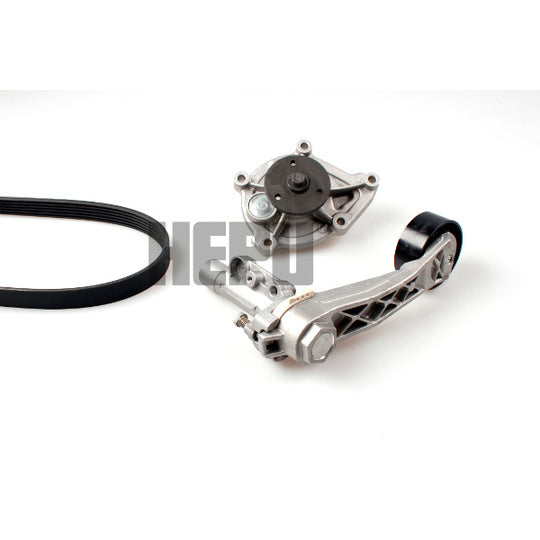 PK04951 Water Pump + V-Ribbed Belt Set