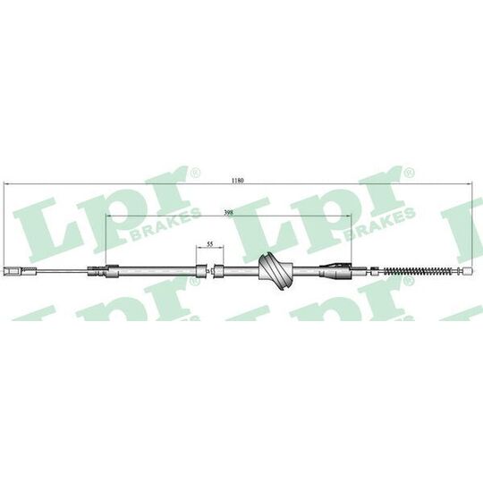 C0045B Cable, parking brake