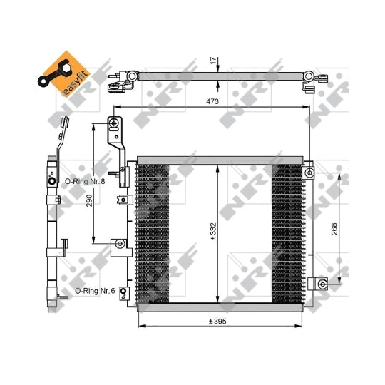 350047 Condenser, air conditioning