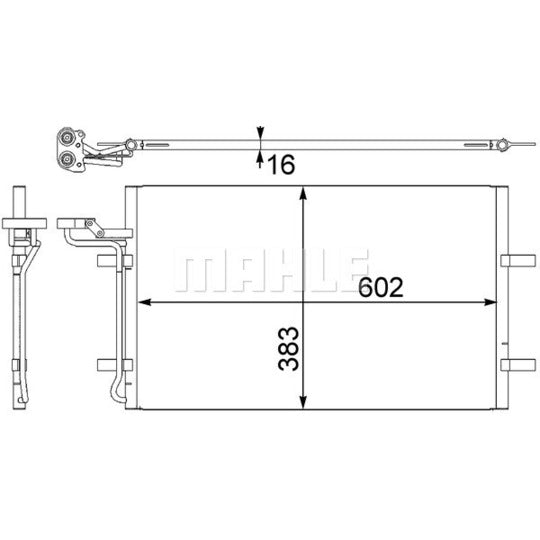 AC 410 001S Condenser, air conditioning