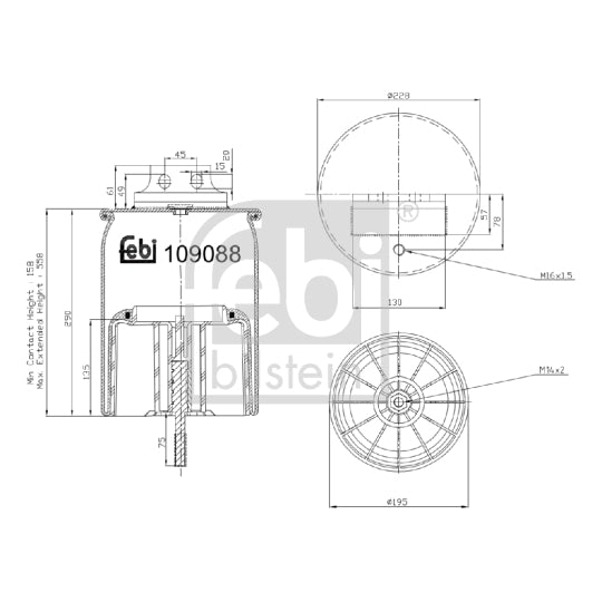 109088 Bellow, air suspension