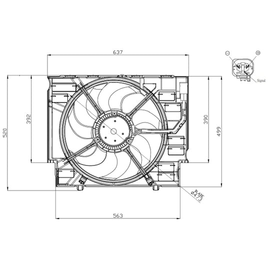 47960 Fan, radiator
