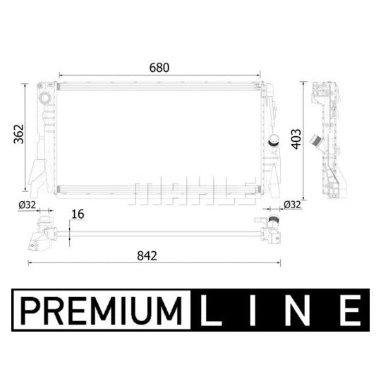 CR 2315 000P Radiator, engine cooling