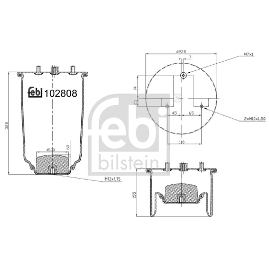 102808 Bellow, air suspension