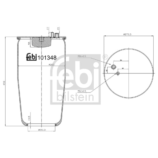 101348 Bellow, air suspension
