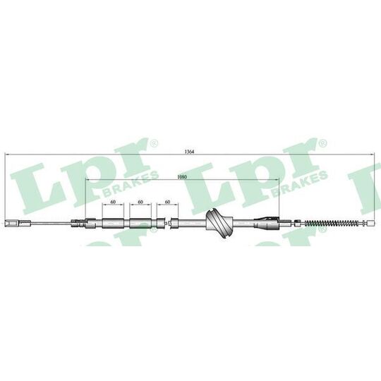 C0042B Cable, parking brake