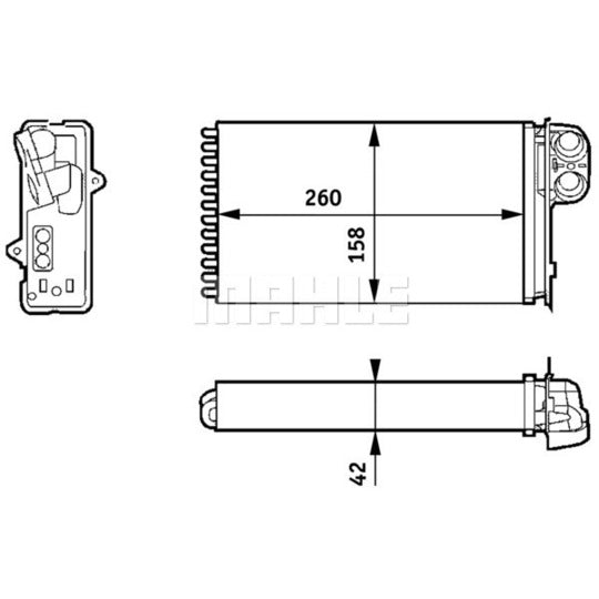 AH 162 000S Heat Exchanger, interior heating