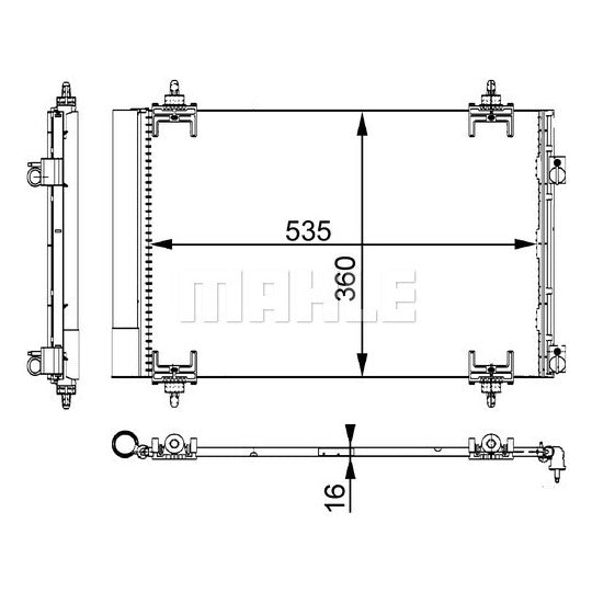 AC 667 000S Condenser, air conditioning
