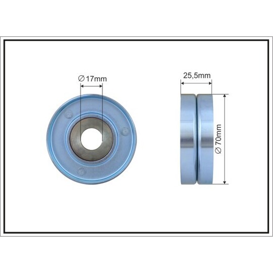255-00 Tensioner Pulley, v-ribbed belt