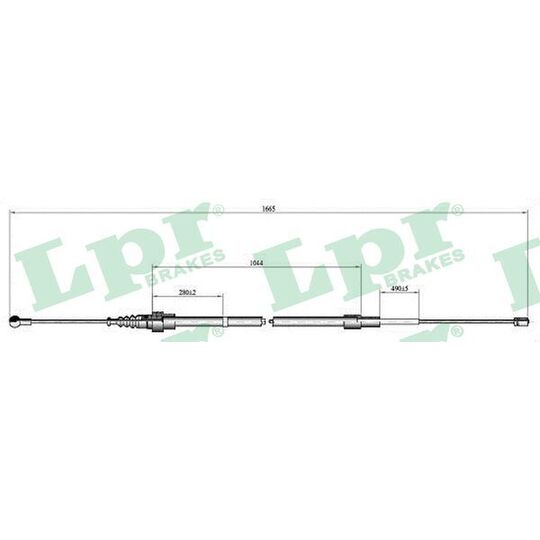 C0808B Cable, parking brake