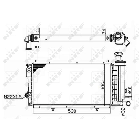 50406A Radiator, engine cooling