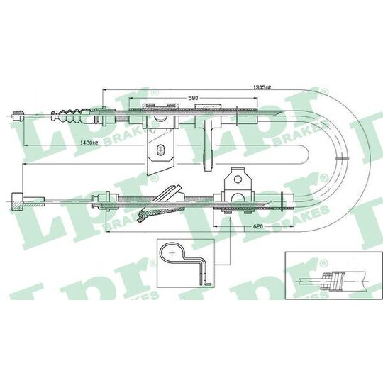 C0021B Cable, parking brake