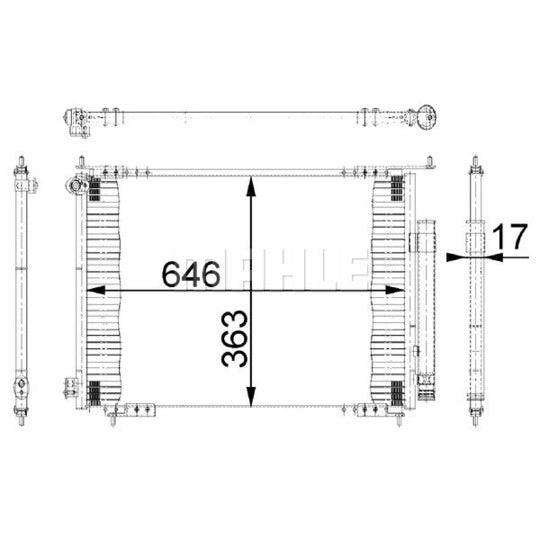 AC 678 000S Condenser, air conditioning