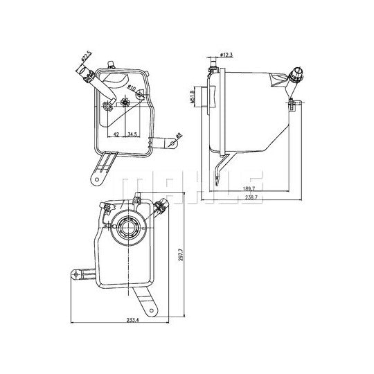 CRT 205 000S Expansion Tank, coolant