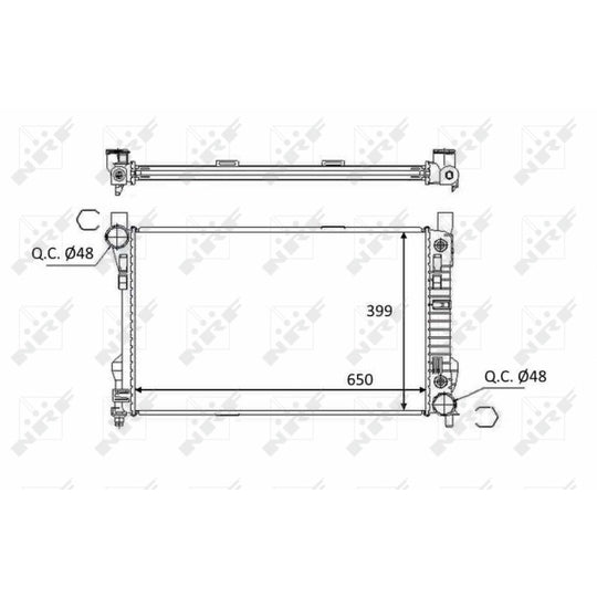 58390 Radiator, engine cooling