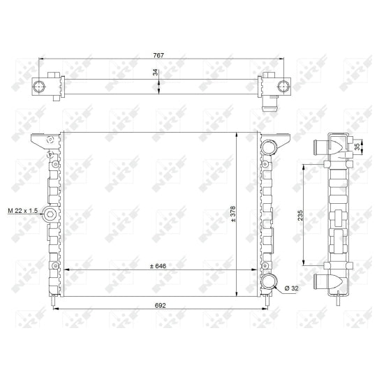 519523 Radiator, engine cooling