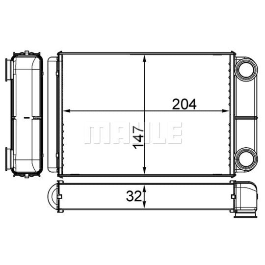 AH 258 000S Heat Exchanger, interior heating
