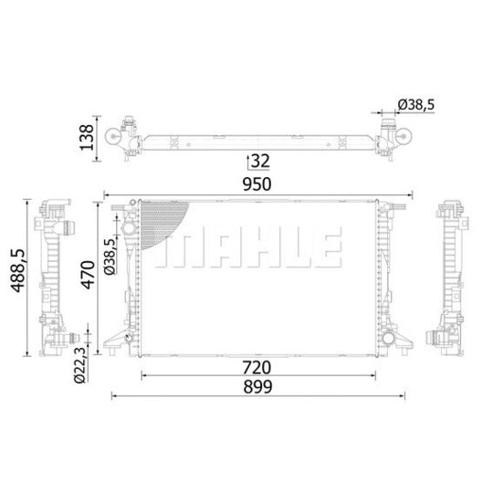 CR 2423 000S Radiator, engine cooling