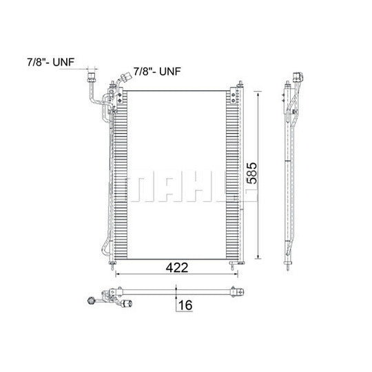 AC 285 000S Condenser, air conditioning