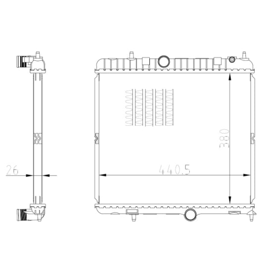 550021 Radiator, engine cooling
