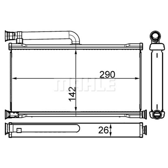 AH 261 000S Heat Exchanger, interior heating