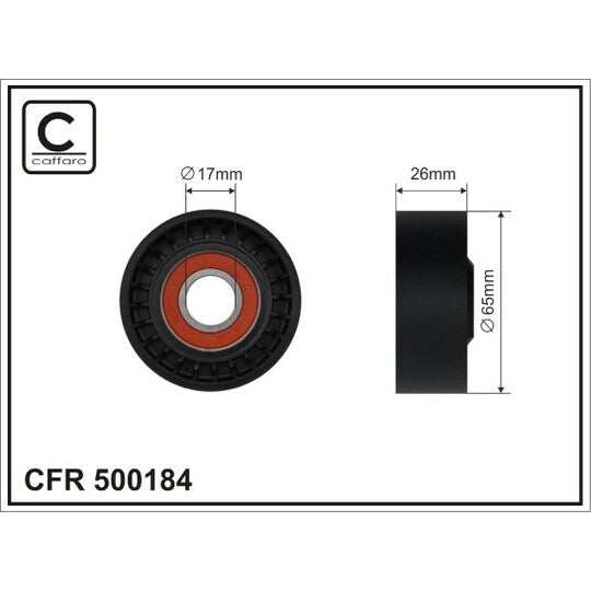 500184 Tensioner Pulley, v-ribbed belt