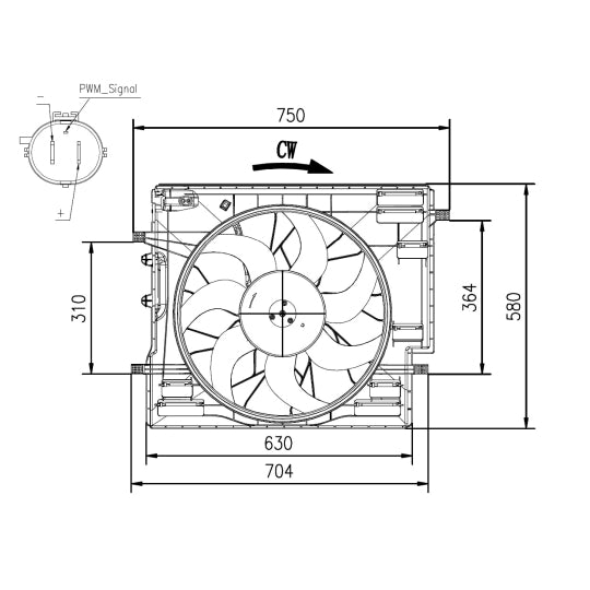 47967 Fan, radiator