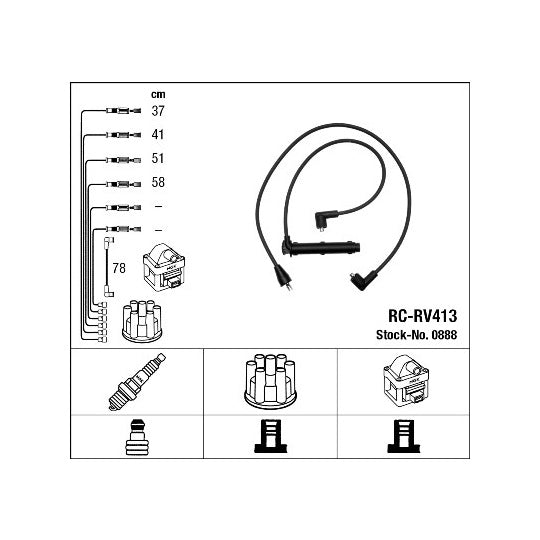 0888 Ignition Cable Kit