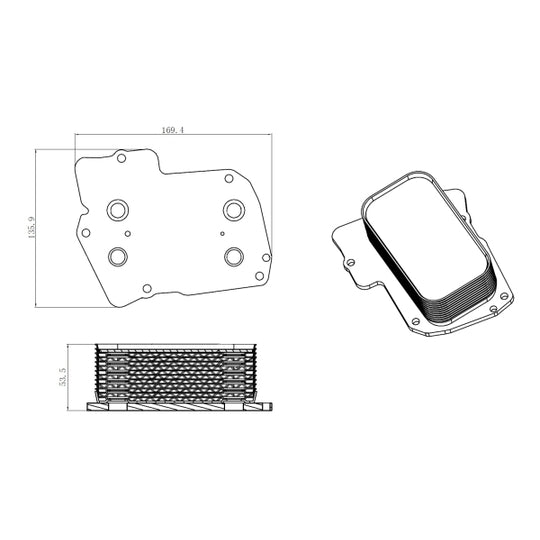 31826 Oil Cooler, engine oil