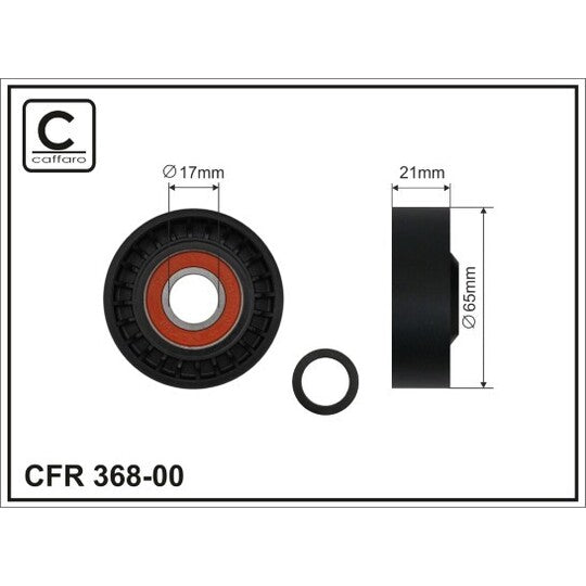 368-00 Tensioner Pulley, v-ribbed belt