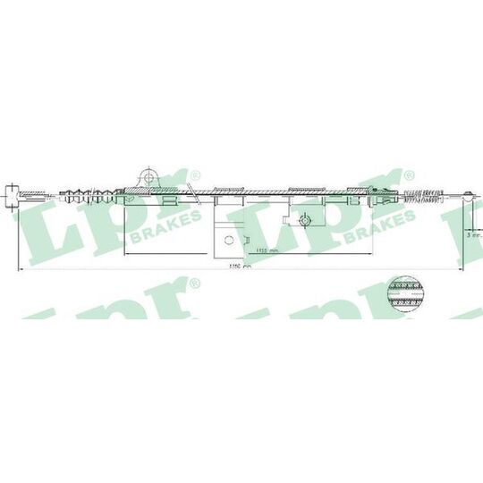 C0515B Cable, parking brake