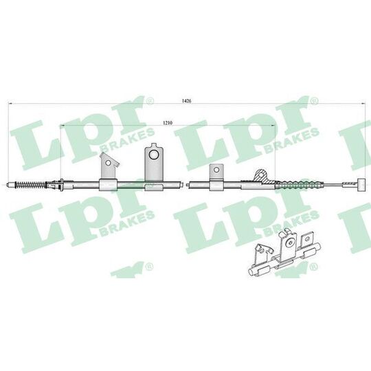 C0488B Cable, parking brake