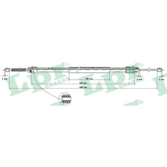 C0740B Cable, parking brake