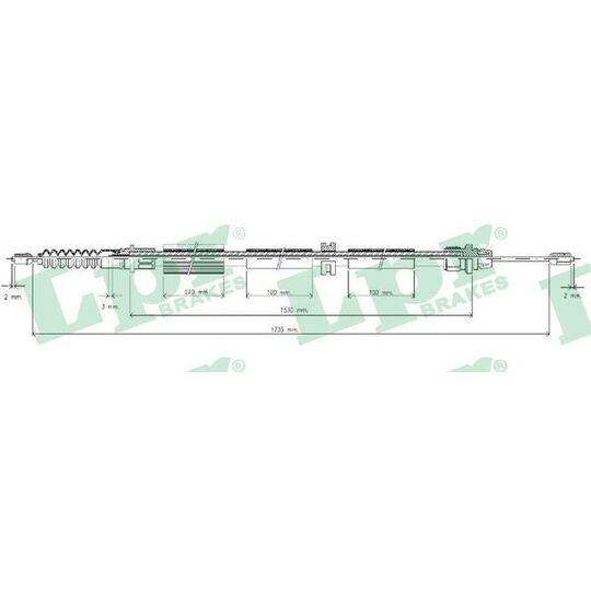 C0262B Cable, parking brake