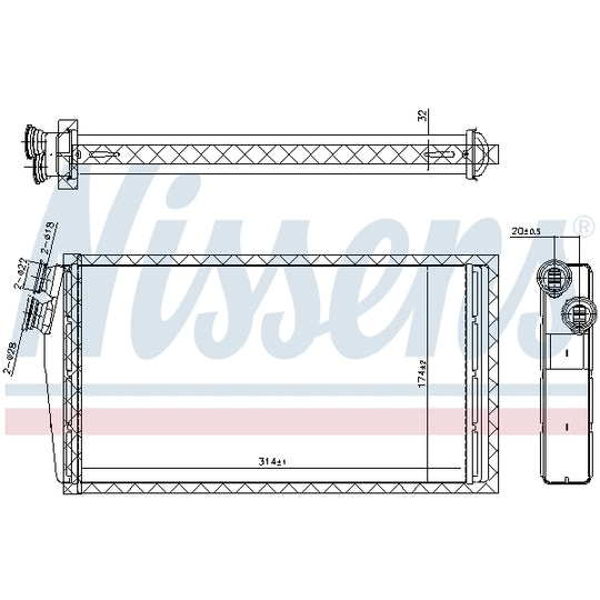 707206 Heat Exchanger, interior heating