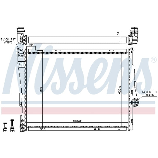 60782 Radiator, engine cooling