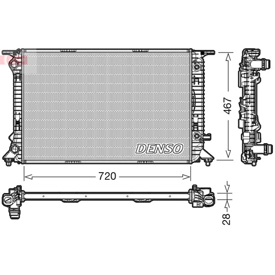 DRM02021 Radiator, engine cooling