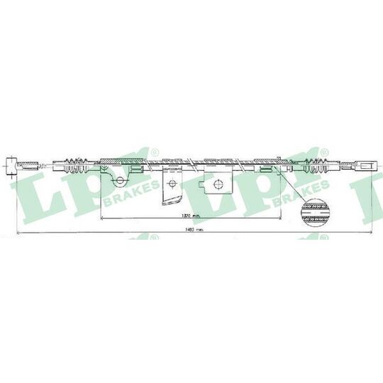 C0496B Cable, parking brake