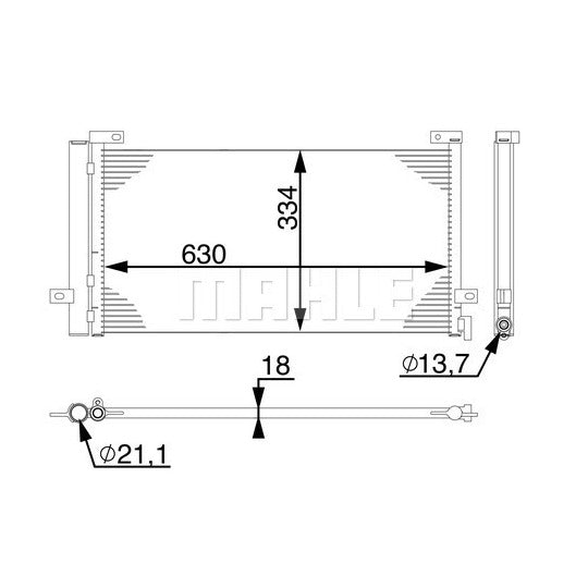 AC 74 000S Condenser, air conditioning