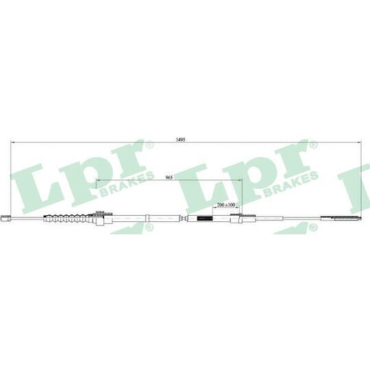 C0951B Cable, parking brake