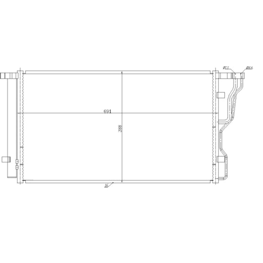 350486 Condenser, air conditioning