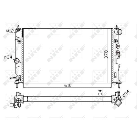 50563A Radiator, engine cooling
