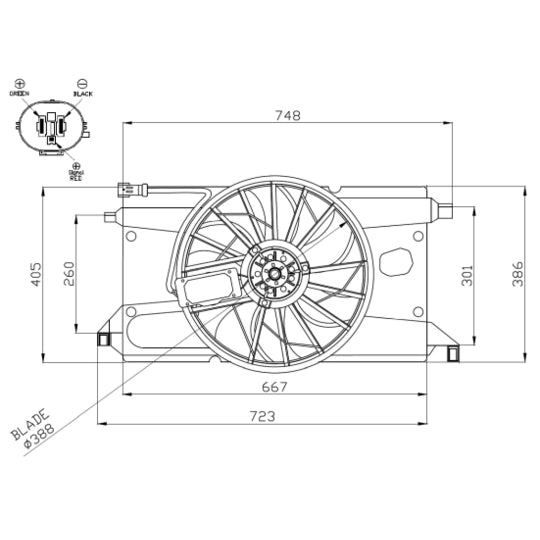 47961 Fan, radiator