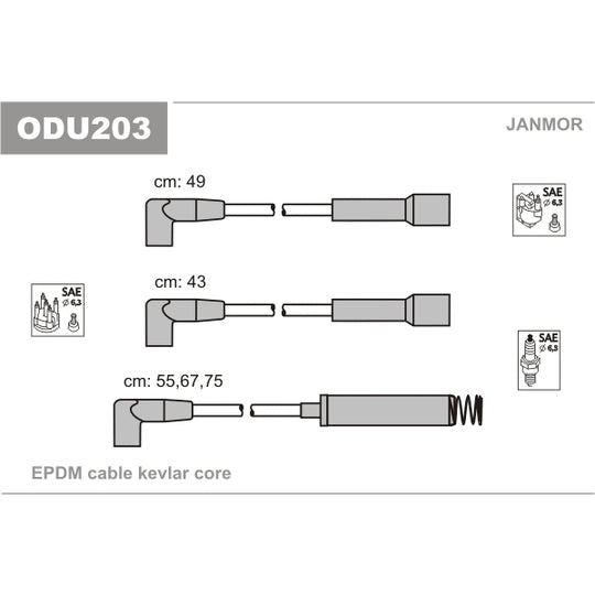 ODU203 Ignition Cable Kit