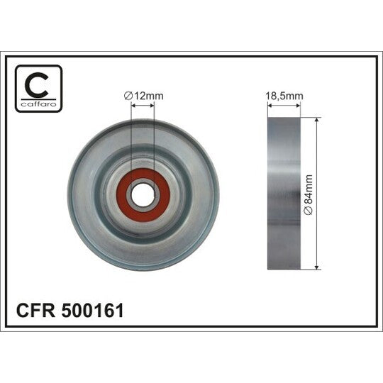 500161 Tensioner Pulley, v-ribbed belt