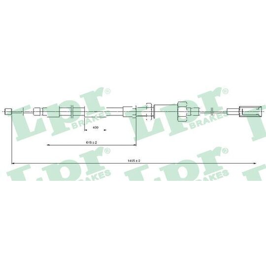 C0131B Cable, parking brake