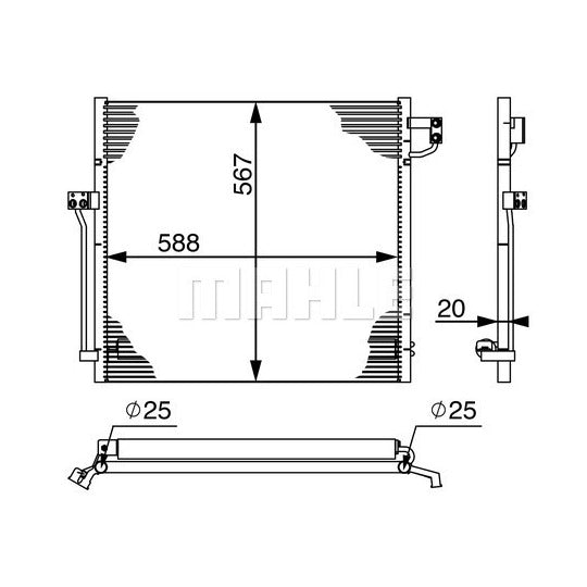 AC 41 000S Condenser, air conditioning