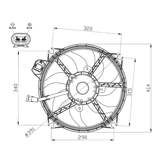 47965 Fan, radiator